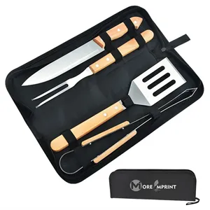 Quiet Timbers 4-Piece Campfire Grill Tool Set