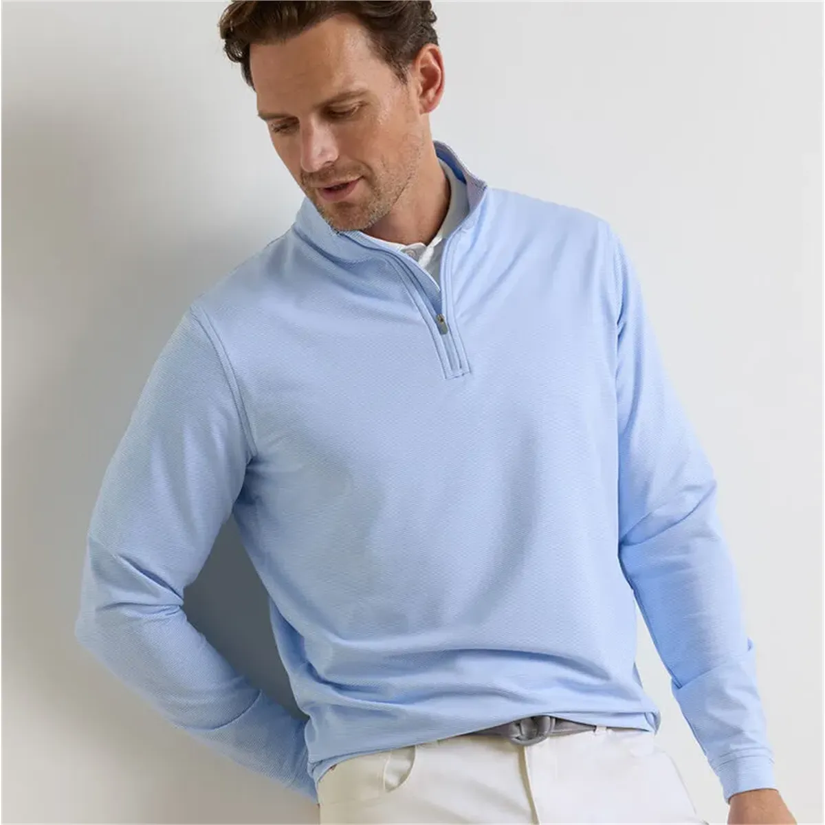 Peter Millar Perth Sugar Stripe Performance Quarter-Zip