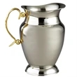 Gold Feather Water Pitcher, 7"H
