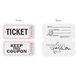 Raffle Tickets CUSTOM PRINTED ON BACK stock image on front