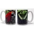 15 oz C handle Full Color White Ceramic Mug