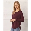 BELLA + CANVAS Women's Flowy 2x1 Ribbed Long Sleeve Tee