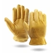 Winter Lined Gold Deerskin Gloves