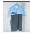 Adidas Heathered Colorblocked 3-Stripes Polo