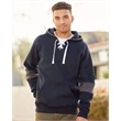 J. America Sport Lace Colorblocked Fleece Hooded Sweatshirt