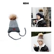 Winter Knitted Beanie Hat With Pom Fur For Boys