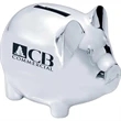 Silver plated piggy bank