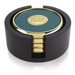 JAFFA® Four Round Coasters with Wood Tray