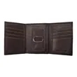 Andrew Philips® Leather Contrast Stitch Tri-Fold Wallet